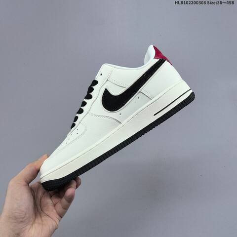 Nike Air Force 1 07 LV8 DD1982-324 Off White Black Red EU 36-45 Skate Shoe - Unisex (BS-61429)