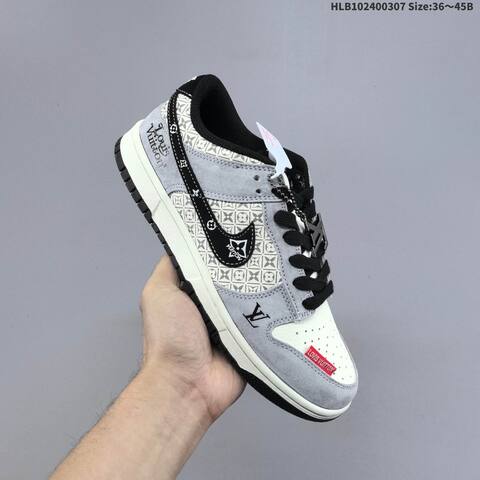 Nike Dunk SB Low Grey White Black Red EU 36-45 Skate Shoe - Unisex (BS-61446)
