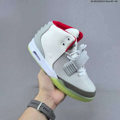 Nike Air Yeezy 2 Black White Red Glow Green EU 40-46 Sneaker - Men's (BS-60720)