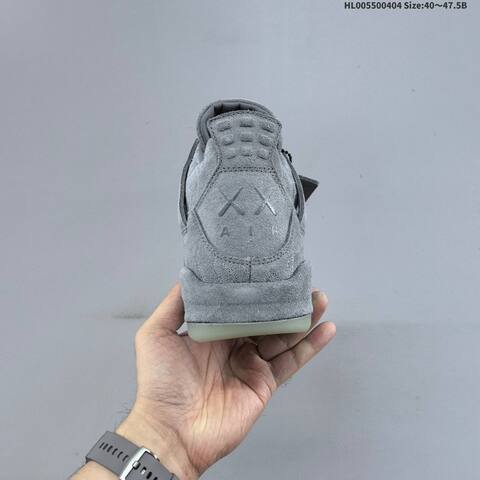 KAWS x Air Jordan 4 Kaws Cool Grey AIR JORDAN 4 Aj4 Lifestyle (BS-66325)