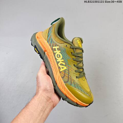 HOKA Mafate Speed 4 Olive Green Orange Blue Yellow EU 36-45 Trail Shoe Trail Running Sneakers - Unisex (BS-69456)