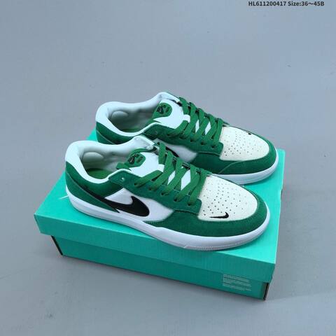 Nike SB Force 58 Green White Black EU 36-45 Skate Shoe - Unisex (BS-60675)