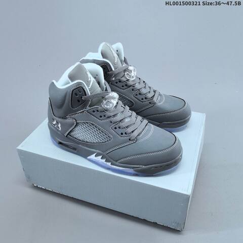 Air Jordan 5 Retro Wolf Grey Replica AIR JORDAN 5 Aj5 Lifestyle (BS-66485)