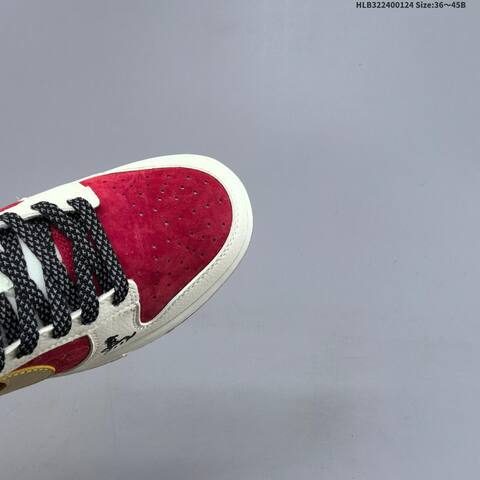 Nike SB Dunk Low Retro DIY White Red Gold Black EU 36-45 Skate Shoe - Unisex (BS-61785)