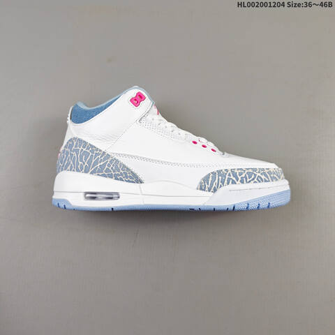 Air Jordan 3 Retro White And Cobalt Bliss AIR JORDAN 3 Aj3 Lifestyle (BS-67531)