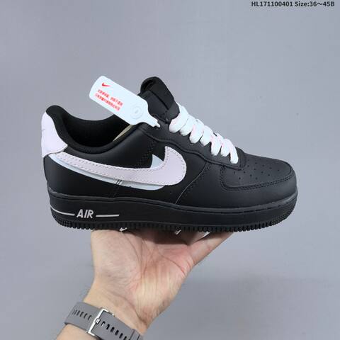 Nike Air Force 1 07 LV8 CU0952 Black White Light Pink EU 36-45 Sneaker - Unisex (BS-60990)