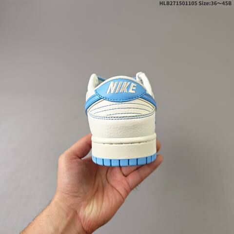 Nike Dunk Low Stussy Supreme Custom Sail University Blue Red EU 36-45 Skate Shoe - Unisex (BS-63880)