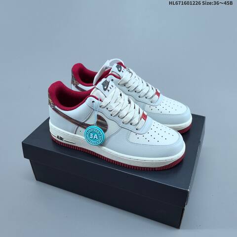 Nike Air Force 1 Low White Brown Rose Gold EU 36-45 Sneaker - Unisex (BS-62409)