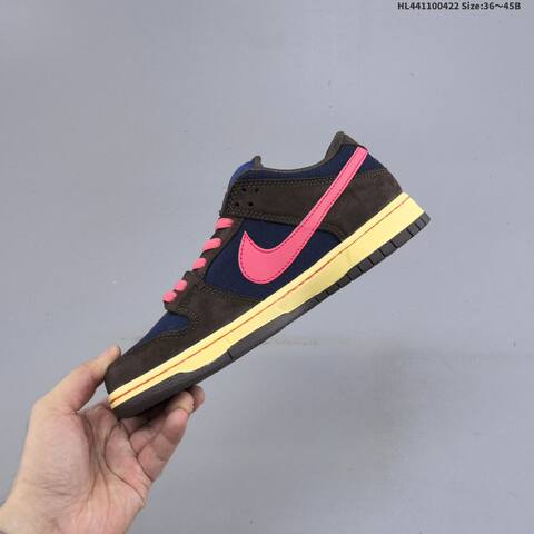 Nike SB Dunk Low Pro Brown Blue Pink Pale Yellow EU 36-45 Skate Shoe - Unisex (BS-60582)