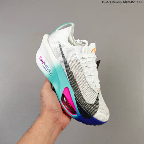 Nike Air Zoom Alphafly Next 3 White Teal Black Orange Pink EU 35-45 Running Shoe - Unisex (BS-62804)