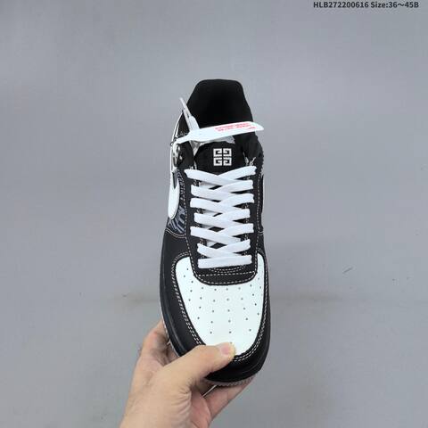 Nike Air Force 1 07 LV8 RJ1988-004 Black White Grey Red EU 36-45 Sneaker - Unisex (BS-59909)