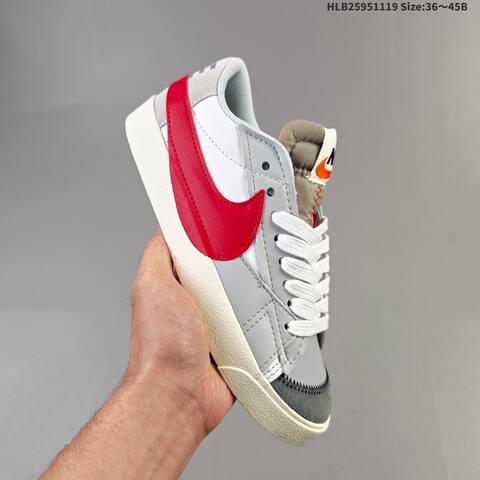 Nike Blazer Low 77 Jumbo DQ1470 White Black Red Grey Sail EU 36 45 Skate Shoe EU 36-45 - Unisex (BS-63445)