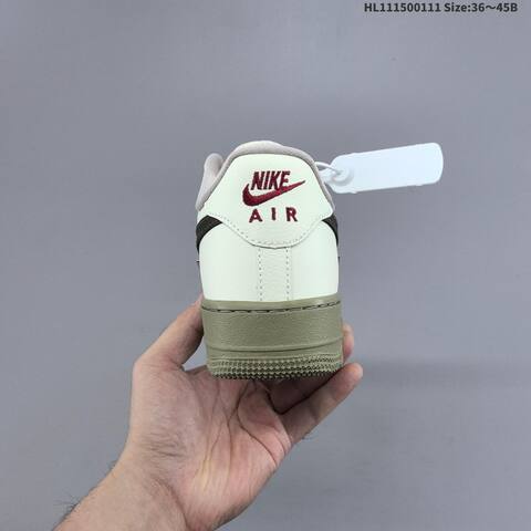 Nike Air Force 1 07 IQ9802-022 Sail Black Olive Grey Silver EU 36-45 Sneaker - Unisex (BS-62056)