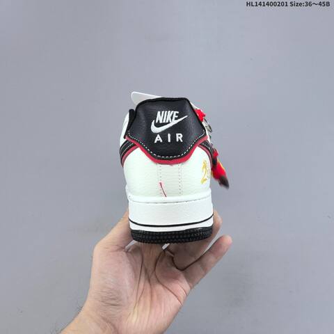 Nike Air Force 1 Low White Red Black Gold EU 36-45 Sneaker - Unisex (BS-61597)