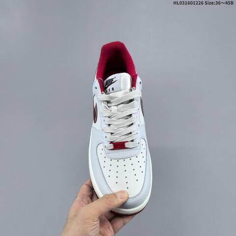 Nike Air Force 1 Low Off White Dark Red Sail Brown EU 36-45 Sneaker - Unisex (BS-62431)