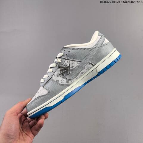 Nike SB Dunk Low Grey White Blue Cream EU 36-45 Skate Shoe - Unisex (BS-62589)