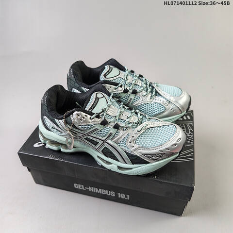 ASICS Gel-Nimbus 10 1 Purple Silver Mint Black EU 36-45 Running Shoe Running Sneakers - Unisex (BS-69313)