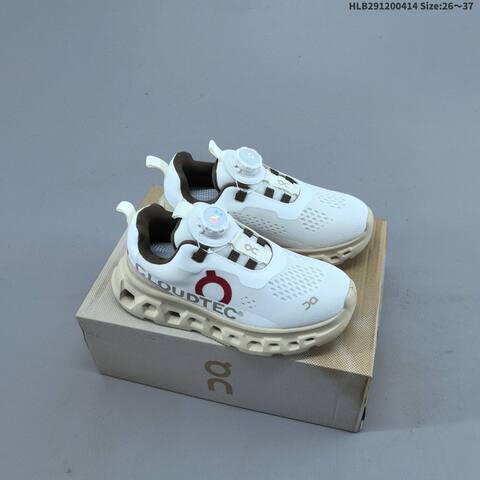 On Cloudtec Kids Black White Silver EU 26-37 Running Shoe - Women's (BS-60740)