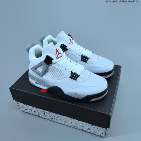 Air Jordan 4 Retro OG White Cement Replica AIR JORDAN 4 Aj4 Lifestyle (BS-66554)