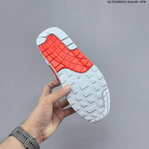 Nike Air Max 1 White Grey Red Cream Light Green EU 36-47 Sneaker - Unisex (BS-60039)