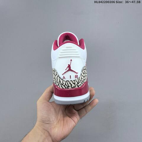 Air Jordan 3 Retro Cardinal Red AIR JORDAN 3 Aj3 Lifestyle (BS-66684)