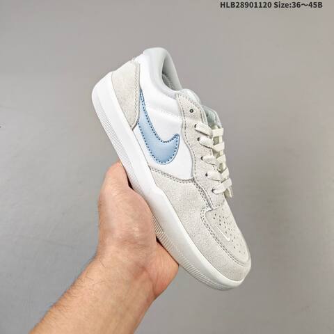 Nike SB Force 58 Light Grey White Light Blue EU 36-45 Skate Shoe - Unisex (BS-63376)