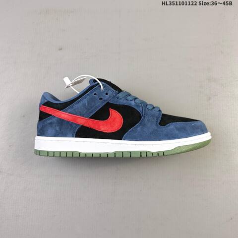 Nike SB Dunk Low Black Blue Red White Olive EU 36-45 Skate Shoe - Unisex (BS-63256)