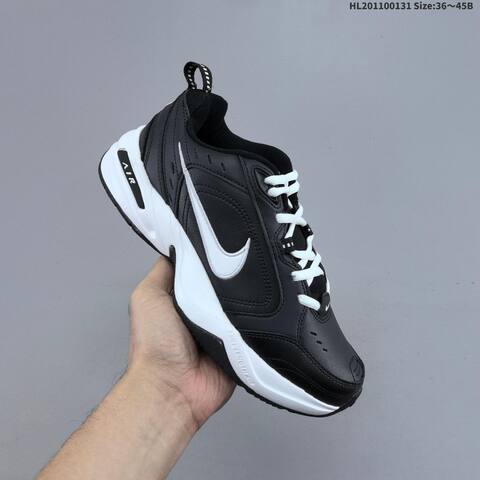 Nike Air Monarch IV Black White White Maroon Gold EU 36-45 Training Shoe - Unisex (BS-61628)