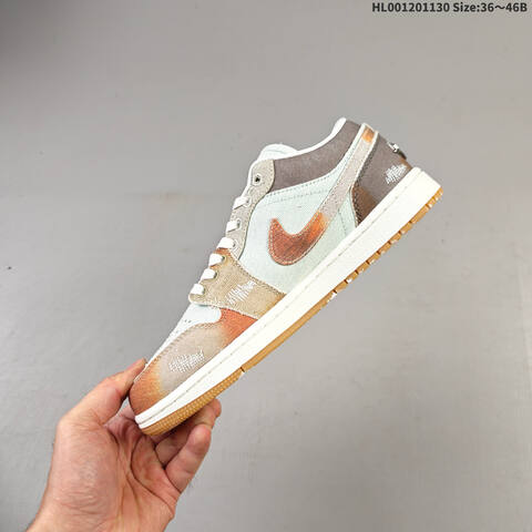 Air Jordan 1 Low SE Multi-Color Distressed AIR JORDAN 1 Aj1 1 Jo Lifestyle (BS-67595)