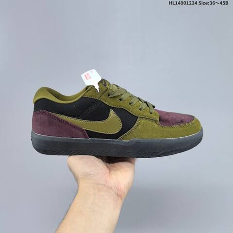 Nike SB Force 58 Purple Brown White Olive Black EU 36-45 Skate Shoe - Unisex (BS-62494)