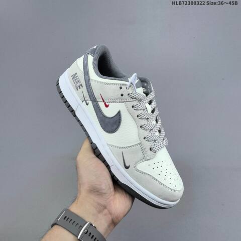 Nike Dunk SB Low Off White Light Grey Dark Grey Red White EU 36-45 Skate Shoe - Unisex (BS-61194)