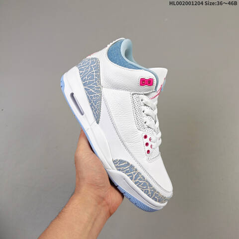 Air Jordan 3 Retro White And Cobalt Bliss AIR JORDAN 3 Aj3 Lifestyle (BS-67531)
