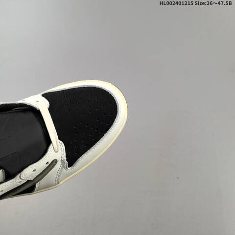 Travis Scott x Air Jordan 1 Low Medium Olive 5 0 AIR JORDAN 1 Aj1 Lifestyle (BS-67431)