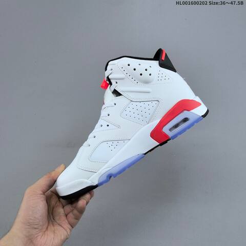 Air Jordan 6 Retro Infrared White AIR JORDAN 6 Aj6 Lifestyle (BS-66725)