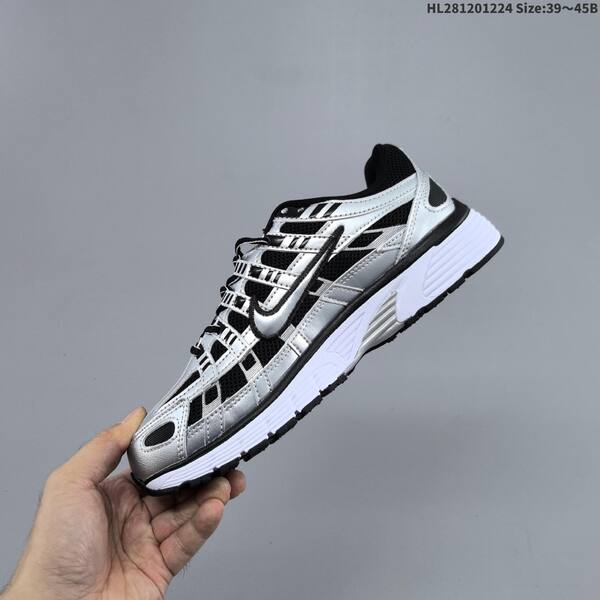 Nike P-6000 black silver white blue EU 39-45 running shoe