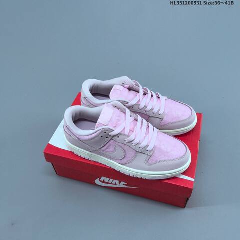 Nike SB Dunk Low Light Pink Black White EU 36-41 Skate Shoe - Unisex (BS-60034)