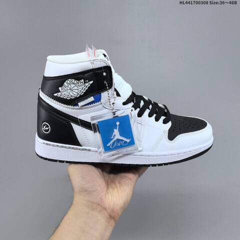 Union LA x Fragment Design x Air Jordan 1 Retro High OG White Black Lifestyle (BS-66597)