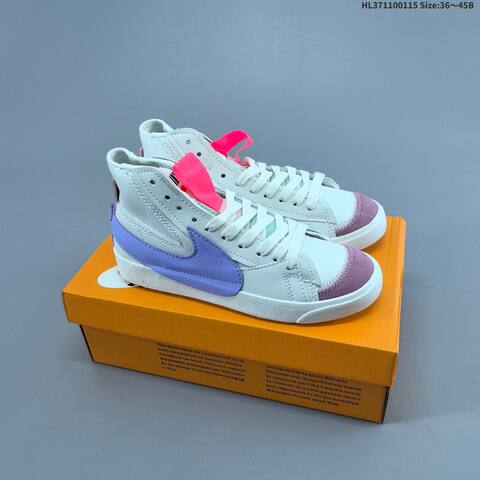Nike Blazer Mid 77 Jumbo White Black Yellow EU 36-45 Skate Shoe - Unisex (BS-61982)