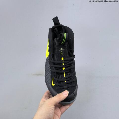 Nike Air Foamposite Pro Black Neon Volt Grey EU 40-47 Basketball Shoe - Men's (BS-60666)