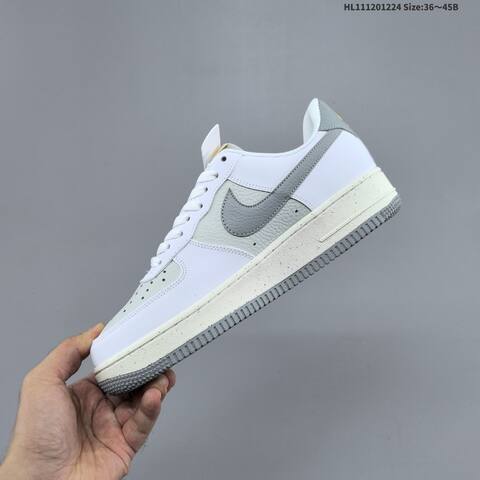 Nike Air Force 1 07 White Light Grey Sail Yellow EU 36-45 Sneaker - Unisex (BS-62489)