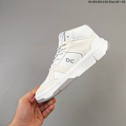 On THE ROGER Clubhouse Mid White Beige Pink EU 36-45 Sneaker Casual Sneakers - Unisex (BS-69759)