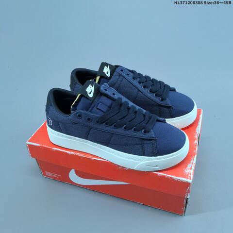 Nike Blazer Low Devin Booker Detroit Tigers Navy Orange White EU 36-45 Skate Shoe - Unisex (BS-61435)