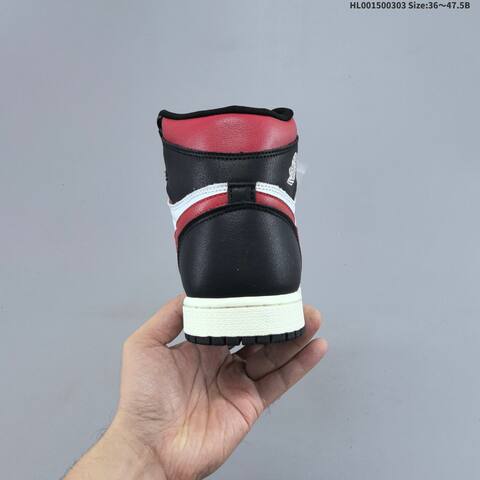 Air Jordan 1 Retro High Black Gym Red AIR JORDAN 1 Aj1 Lifestyle (BS-66628)