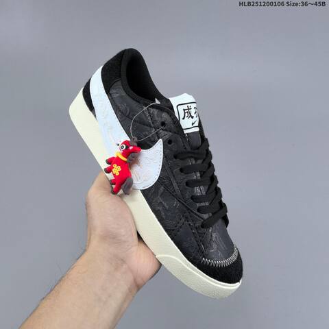 Nike Blazer Low 77 Jumbo CNY MN2026 001 Black White Sail Red EU 36 45 Skate Shoe EU 36-45 - Unisex (BS-62212)