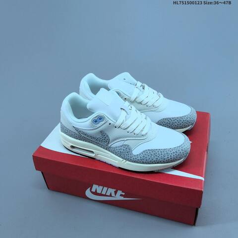 Nike Air Max 1 87 White Dark Green Black Pink Brown Blue Cream EU 36-47 Sneaker - Unisex (BS-61813)