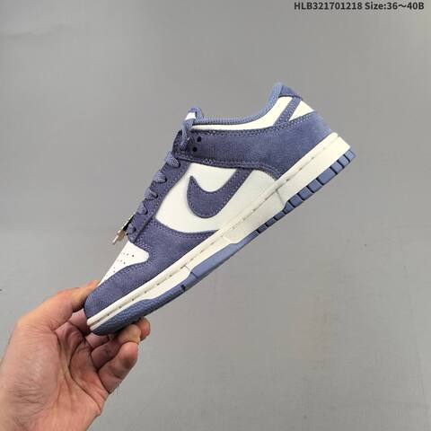 Nike SB Dunk Low Pro Slate Blue White EU 36-40 Skate Shoe - Unisex (BS-62590)