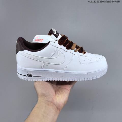 Nike Air Force 1 Low White Dark Brown Tan EU 36-45 Sneaker - Unisex (BS-62315)