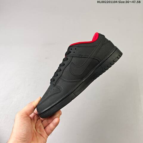 Nike SB Dunk Low Pro Black Red White EU 36-47 5 Skate Shoe - Unisex (BS-63890)