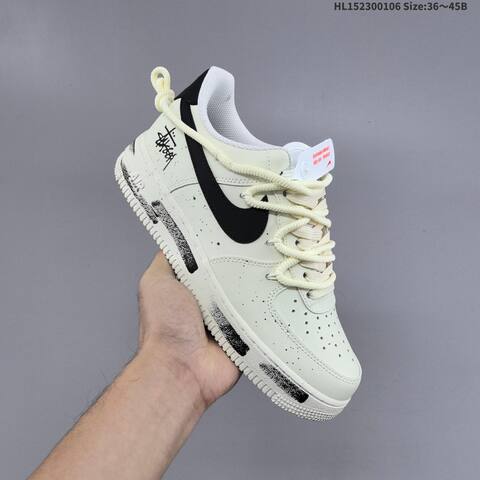 Nike Air Force 1 Low 07 Cream White Black EU 36-45 Sneaker - Unisex (BS-62183)