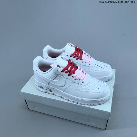 Nike Air Force 1 07 White Pink Red EU 36-45 Sneaker - Unisex (BS-61029)